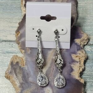 Elegant Silver Drop Earrings